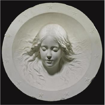 A Relief Portrait Of Agnes Gladstone by 
																	Alexander Munro