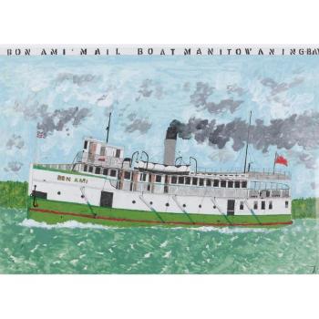 Bon Ami Mail Boat, Manitowaning Bay by 
																	Angus Trudeau