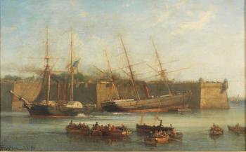Bateaux au port by 
																	Richard Faxon