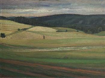 Die Landschaft mit dem Wanderer by 
																	Adolf Gustav Jutz