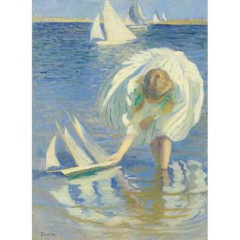 Child And Boat (Child With Boat; Girl With Sailboat) by 
																	Edmund C Tarbell