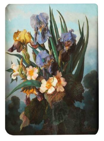 Iris, roses, églantines by 
																	Melanie Paigne