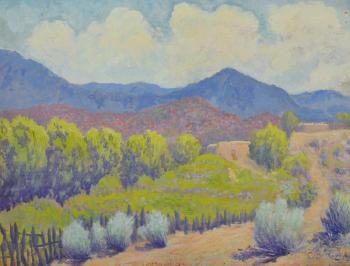Southwest brush landscape by 
																	Charles S Rawles