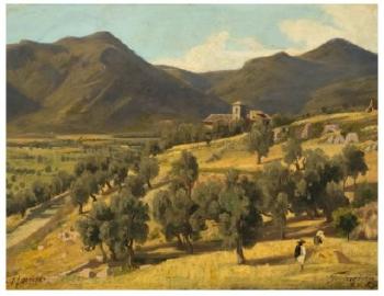 Vue de Terracina, Italie by 
																	Carl Johann Friedrich Adolf Rotteken