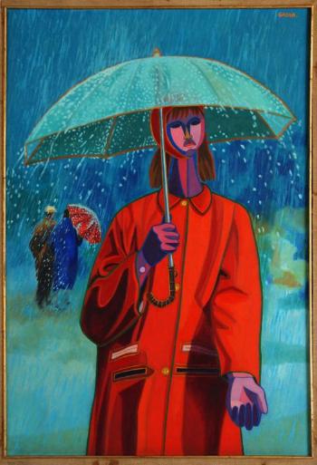 Sin título (mujer con paraguas) by 
																	Jose Julio Gaona