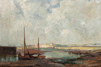 Estuary scene by 
																	Frederick James Hackman