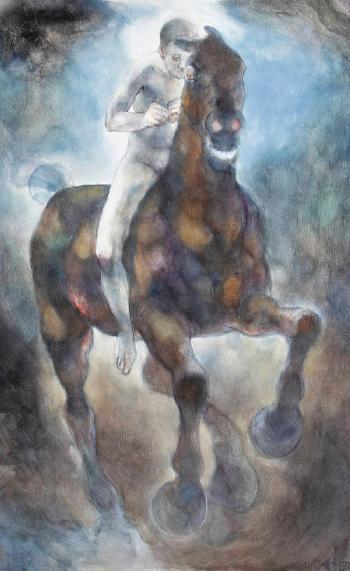 Horse and rider by 
																	Lin Jammet