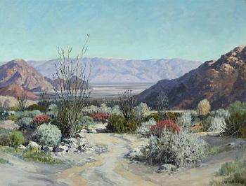 La Quinta Canyon, desert lavender and chuprosa by 
																	Carl J Sammons