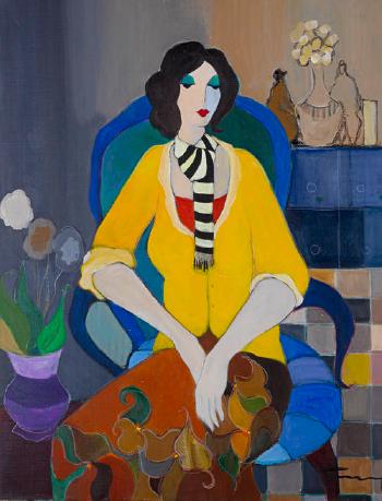 Seated woman by 
																	Itzchak Tarkay