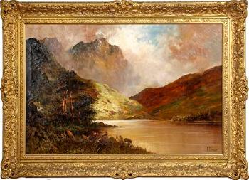Highland river landscape by 
																	Aubrey Ramus