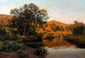 The valley of the Llugwy, North Wales by 
																	Alfred Oliver