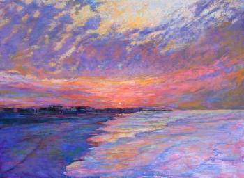 Galveston Island, sunrise on West Beach by 
																	Michael Etie