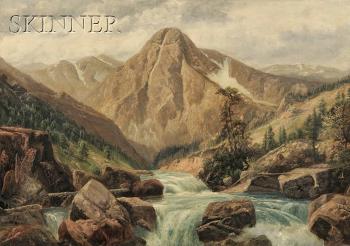 Rocky Mountain landscape by 
																			Henry Howard Bagg