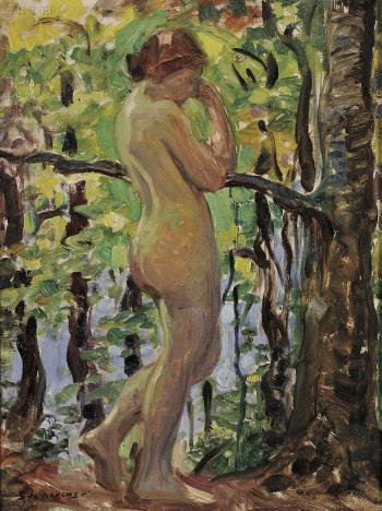 Figure in the woods by 
																	Sigismund de Ivanowsky