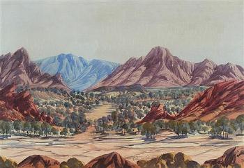 Central desert landscape by 
																	Edwin Pareroultja