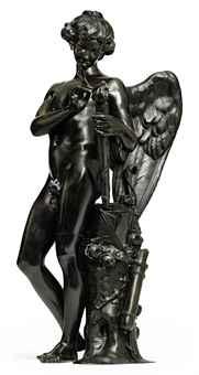 A Bronze Figure Of Eros by 
																	Jacques Francois Joseph Saly