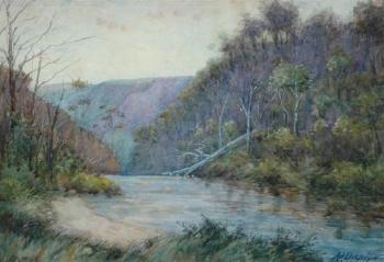 River view by 
																	Alfred James Daplyn