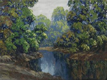 Untitled (creek landscape) by 
																	John W Hardrick