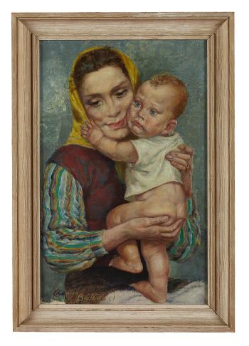 Mother and child by 
																	Charles Cameron Baillie