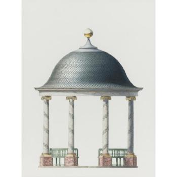 A Pier Of The Entrance Grill Of Versailles, A Rain Shelter In The Gardens Of Marly And Front Gate, Frick Collection: Three Watercolors by 
																	Andrew Zega