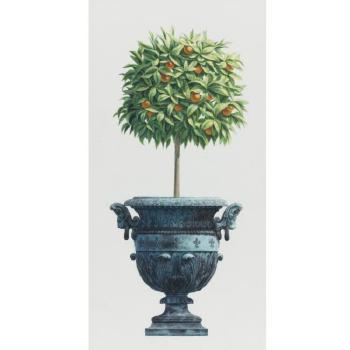 Elevation Of A Bronze Vase At The Parterre Du Midi, Versailles And Stone Vase At Chiswick: Two Watercolors by 
																	Andrew Zega