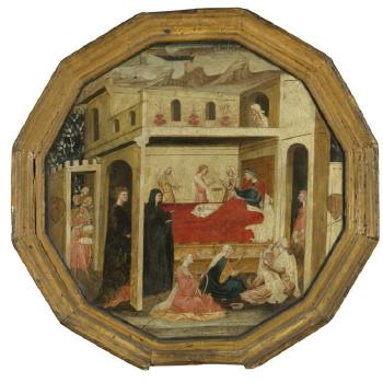 The Montauri Birth Tray by 
																	Bartolomeo di Fruosino