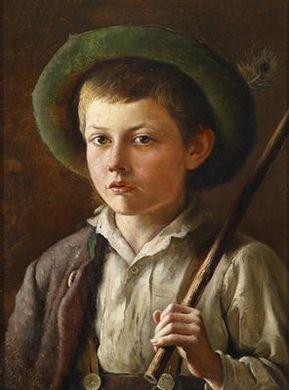 Peasant boy by 
																	Wilhelm Hasselbach