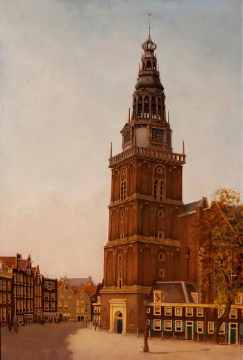 The Oude Kerk in Amsterdam by 
																	Frans Everbag