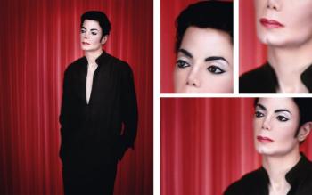 Michael Jackson sur fond rouge by 
																	Arno Bani