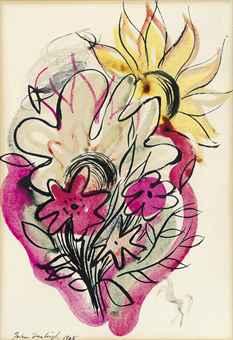 Flower Sketch by 
																	John Farleigh