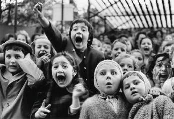 Children at puppet theatre, Paris by 
																	Alfred Eisenstaedt