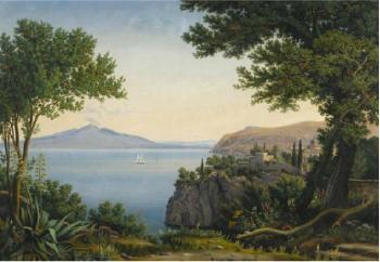 View of Vesuvius by 
																	Carl Ludwig Rundt