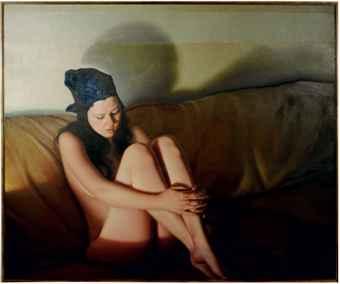 Untitled (Seated nude wearing a bandana) by 
																	Fernando Oliveira