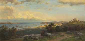 View of the Narrows from Brighton Heights, Staten Island by 
																	Hermann Fuchsel