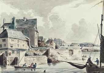 View of the Port of Stonehouse, Plymouth by 
																	John Claude Nattes
