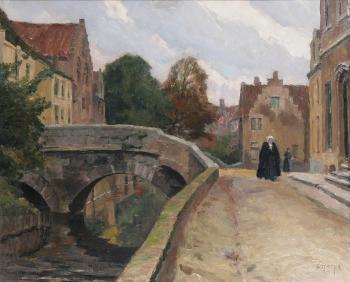 Oude Kaai Brugge by 
																	Leopold Haeck