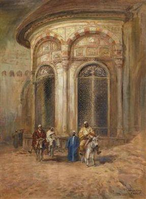 Cairo scene by 
																	Karoly Cserna