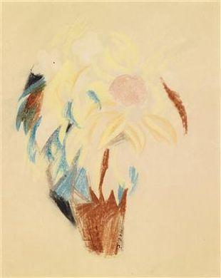 Blumentopf (groß) by 
																	August Macke