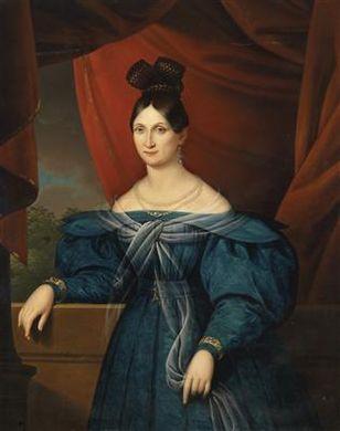 Portrait of Anna Katharina Leibenfrost (neé Mumb) (14.12.1793-9.7.1836). Portrait of Franz de Paula Leibenfrost (27.3.1790-9.7.1851) by 
																	Franz Xaver Lampi