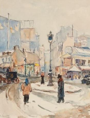 Neige, Place blanche by 
																	Andre Duculty