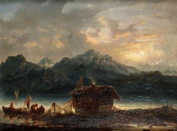 Vue d'un lac suisse by 
																	Benjamin Netter