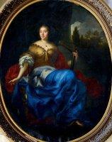 Portrait présumé de lady Marguerite Gordon tenant une ancre ou allégorie de l'Espérance by 
																	Jean Nocret
