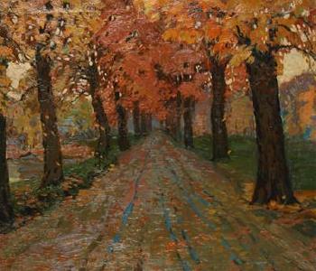 An autumn alley by 
																	Robert F Vacik