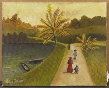Henri Rousseau (dit le Douanier) vue du Bois de Boulogne en automne by 
																	 Ernest T
