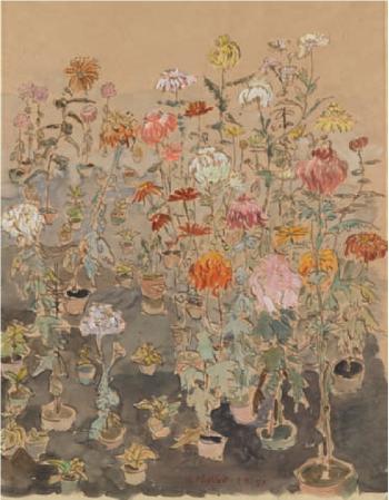 Chrysanthemen by 
																	Alfred Mahlau
