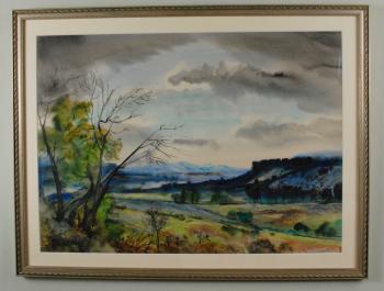 Landscape with mountains by 
																			Dean Fausett