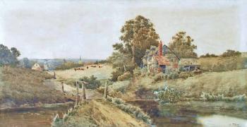 Old English homestead by 
																	Henri Tebbitt