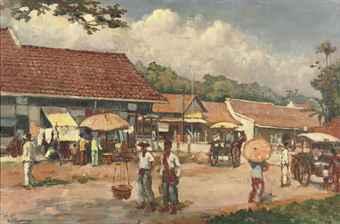 Going to the pasar by 
																	Henk Ngantung