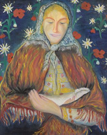 Bildnis einer Frau mit Kopftuch by 
																	Genevieve Autrand
