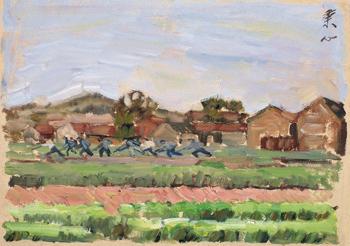 Working in the fields by 
																	 Dai Bingxin